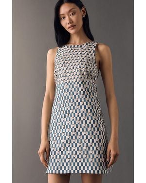 Maeve Cotton Sequin Shift Dress - Grey