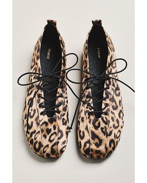 Maeve Lace-Up Ballet Flats - Black