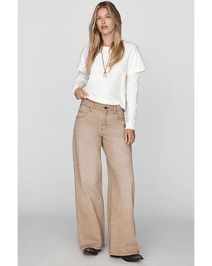 Pilcro Mid-Rise Wide-Leg Jeans - Natural