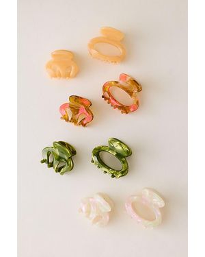 Anthropologie Assorted Resin Hair Claw Clips, Set Of 8 - Natural