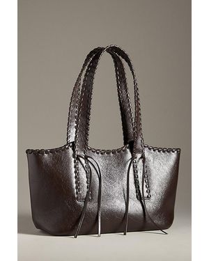 Melie Bianco Whipstitch Tote Bag - Brown