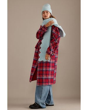 Maeve Scallop-Edge Scarf - Blue