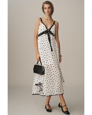 Maeve Sleeveless V-Neck Midi Slip Dress - Natural