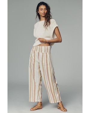 Pilcro The Reese Smocked Pull-On Barrel Trousers By - Grey