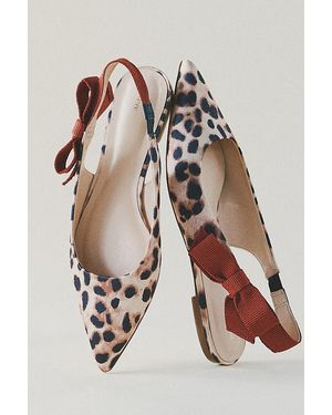 Maeve Side-Bow Slingback Flats - Grey