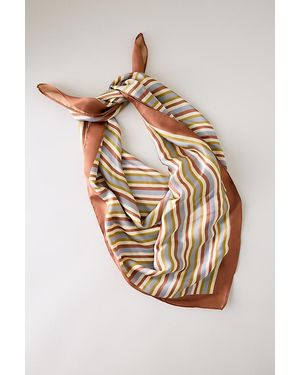 Anthropologie Neutral Stripe Headscarf - Metallic