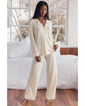 Eberjey Gisele Long-Sleeve Pyjama Set - Natural