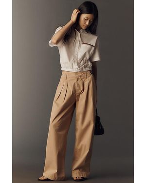 Maeve Dockside Wide-Leg Trousers By - Brown