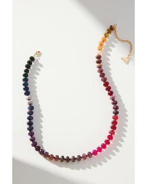 Anthropologie Stone Necklace - Pink
