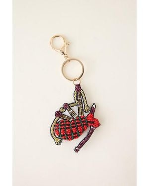 By Anthropologie Beaded Scottish Bag Charms - Red