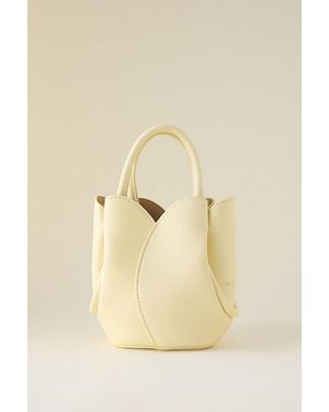 Melie Bianco Tulip Top-Handle Crossbody Mini Tote Bag - Natural