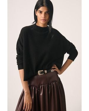 Pilcro Alani Cashmere Mock Neck Jumper - Grey