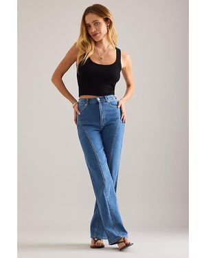 Dr. Denim Moxy Curved Hem Jeans - Blue