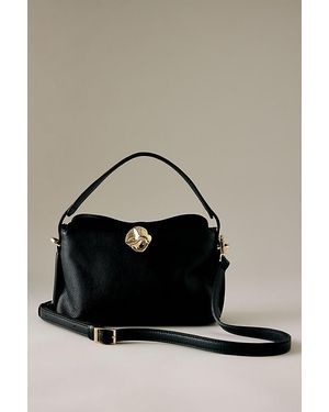 Flattered Hanna Leather Mini Crossbody Bag - Black