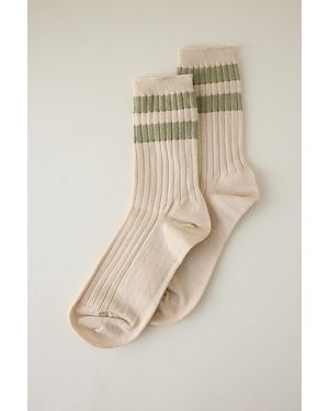 LE BON SHOPPE Her Varsity Socks - Natural