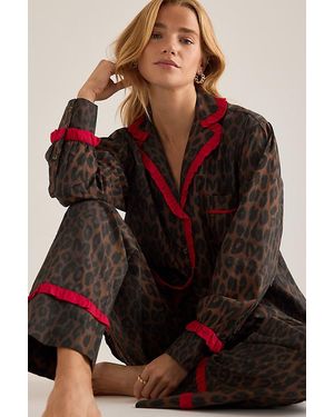 Damson Madder Antonia Leopard Pyjama Set - Brown