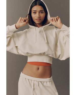 Daily Practice Washed To Shore Cotton Cropped Sweatshirt - Grey