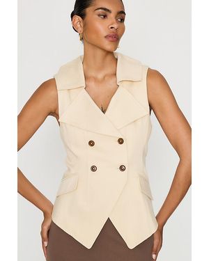 Odd Muse Cotton Mix Waistcoat - Natural