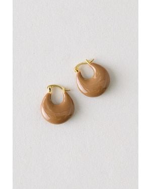 By Anthropologie Resin Hoop Earrings - White