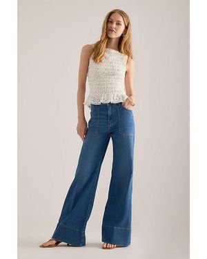 Pilcro The Rylan Relaxed High-Rise Flare Jeans By - Blue