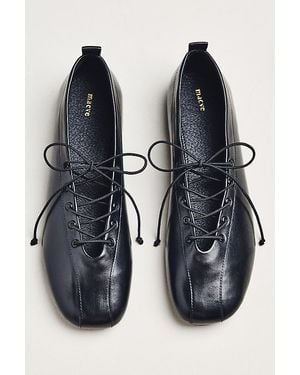 Maeve Lace-Up Ballet Flats - Blue