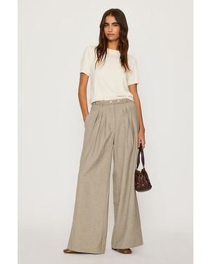 4th & Reckless Eleonora Studded Waist Tailored Trousers - Natural