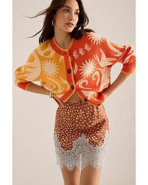 Never Fully Dressed Maeve Mini Slip Skirt - Orange