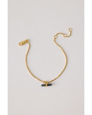 Rachel Jackson Aventurine Disco T-Bar Chain Bracelet - Metallic