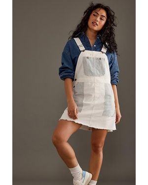 Lee Jeans Railroad Dungaree Mini Dress - Grey