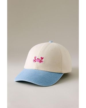 By Anthropologie Crab Embroidered Baseball Cap - Multicolour