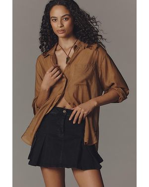 Pilcro Denim Utility Skort - Brown