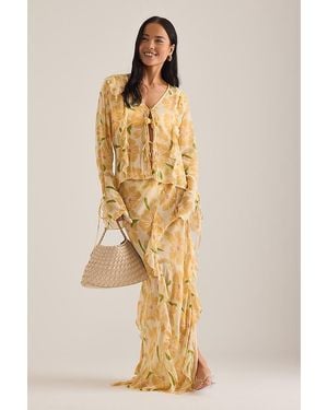 Wild Lovers Sundance Ruffle Maxi Skirt - Metallic
