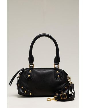 By Anthropologie Arina Leather Mini Satchel Bag - Black