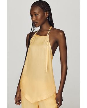Maeve Silky Halter Top - Natural
