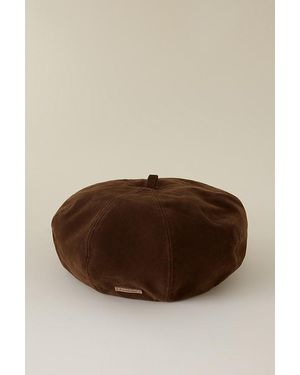 By Anthropologie Faux-Suede Beret - Brown