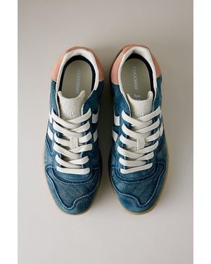Coolway Goal Bleached Suede Trainers - Blue