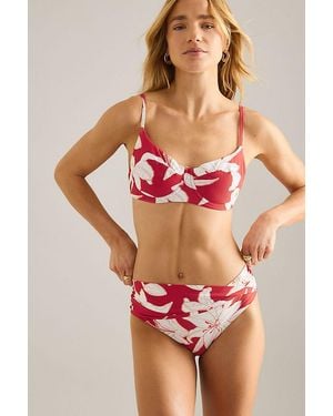 Sea Level Veridian Mid-Rise Bikini Bottoms - Red