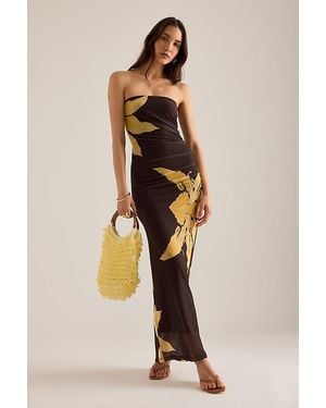 Bardot Ciera Floral Bandeau Mesh Maxi Dress - Multicolour