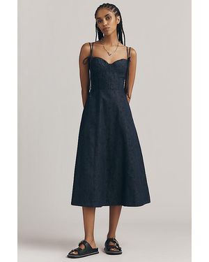 En Saison Darby Sweetheart Midi Dress - Blue