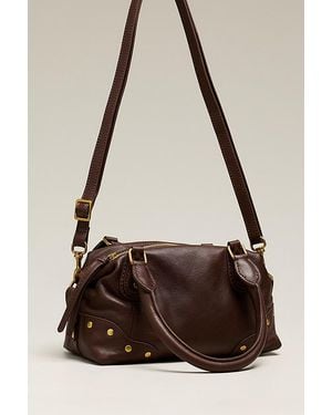 By Anthropologie Arina Leather Mini Satchel Bag - Brown