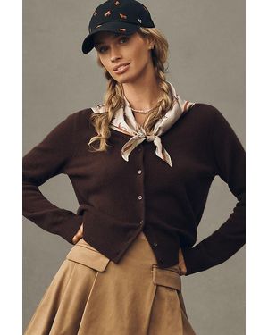 By Anthropologie The Juliet Cashmere Crew-Neck Cardigan - Brown