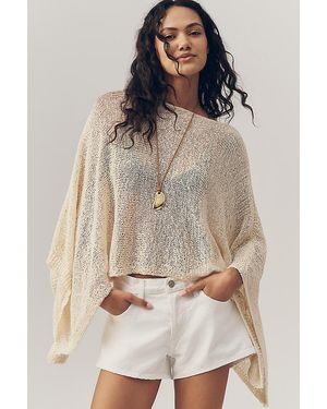 By Anthropologie Gauze Knit Poncho - Brown