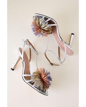 Vicenza Flower Strappy Heels - Natural