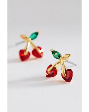By Anthropologie Heart Icon Stud Earrings - Red