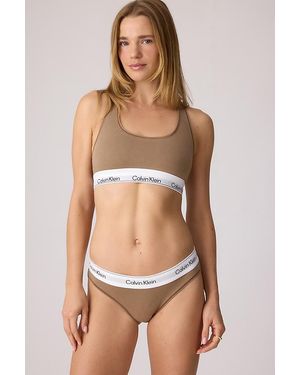 Calvin Klein Unlined Bralette - Natural