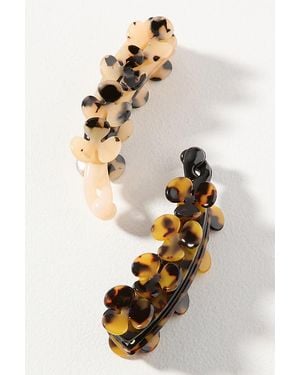 Anthropologie Resin Flower Banana Claw Clip, Set Of 2 - Natural
