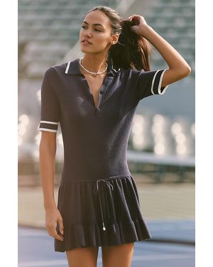 The Upside Knit Polo Mini Dress - Grey