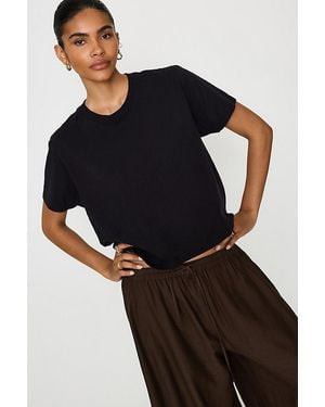 By Anthropologie Washed Crop T-Shirt - Black