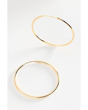 By Anthropologie Delicate Grand Hoop Earrings - White