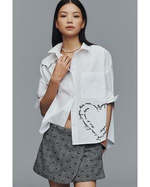 Maeve The Mabel Boxy Oxford Shirt By - White